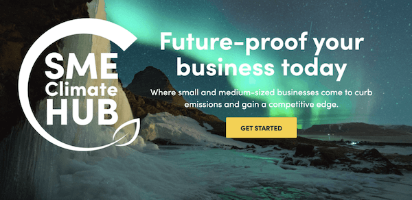 SME Climate hub website screenshot
