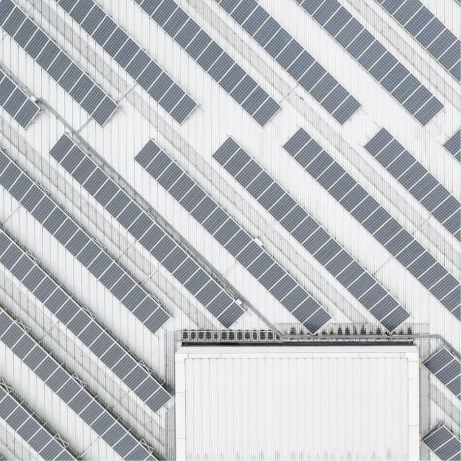 Solar panels on roof